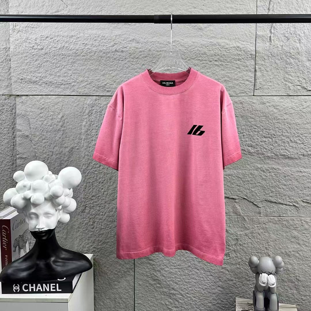 New letter flocking T-shirt