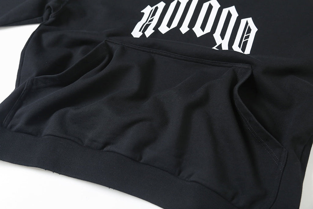 Crack printed hooded sweatshirt