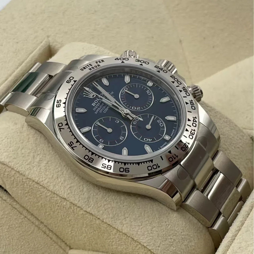 Chronograph -C-Factory -Blue - Silver 904L Steel- Automatic 7750 - 40mm