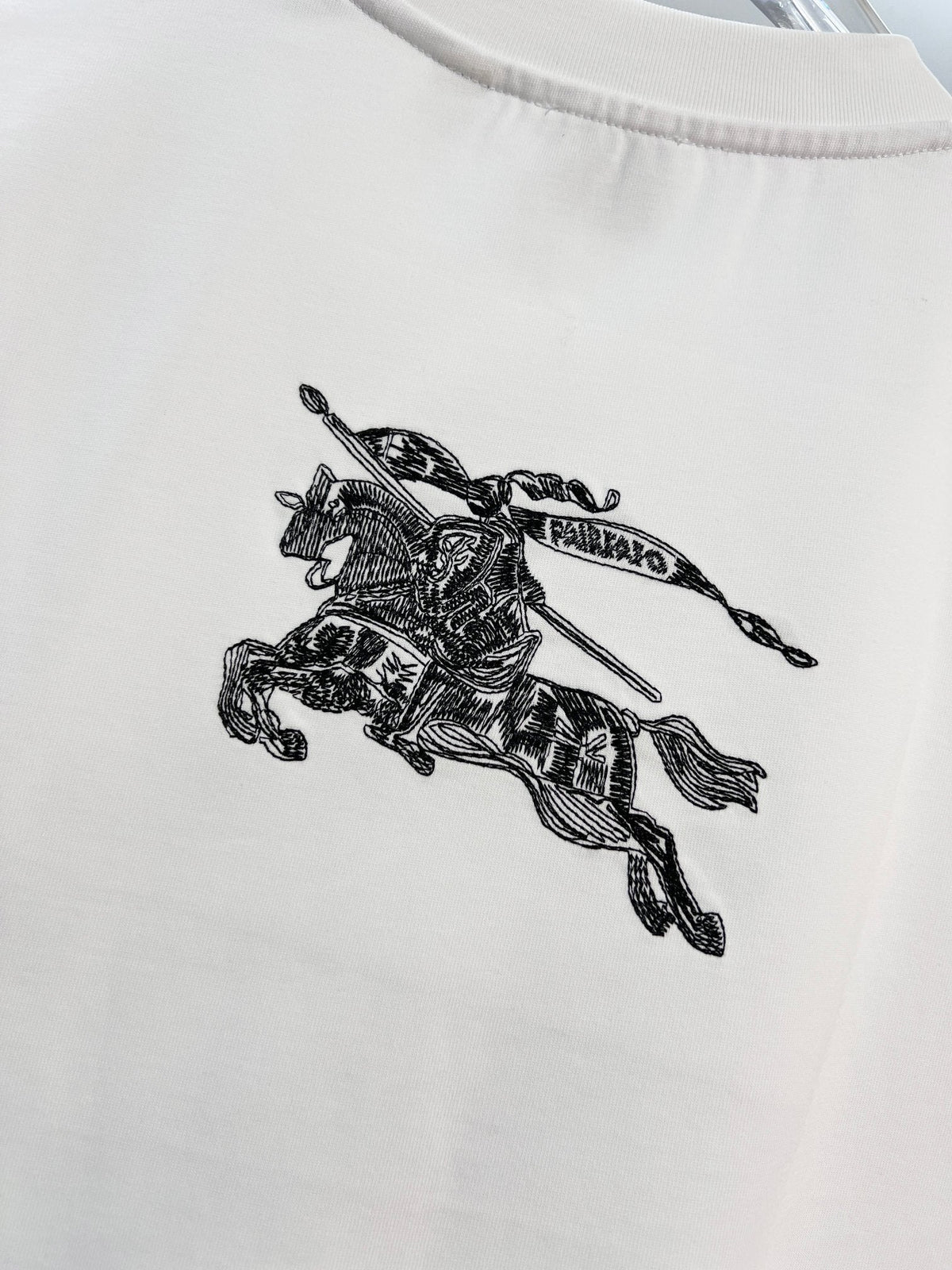 Embroidered T-shirt with 10000 stitches in front and back