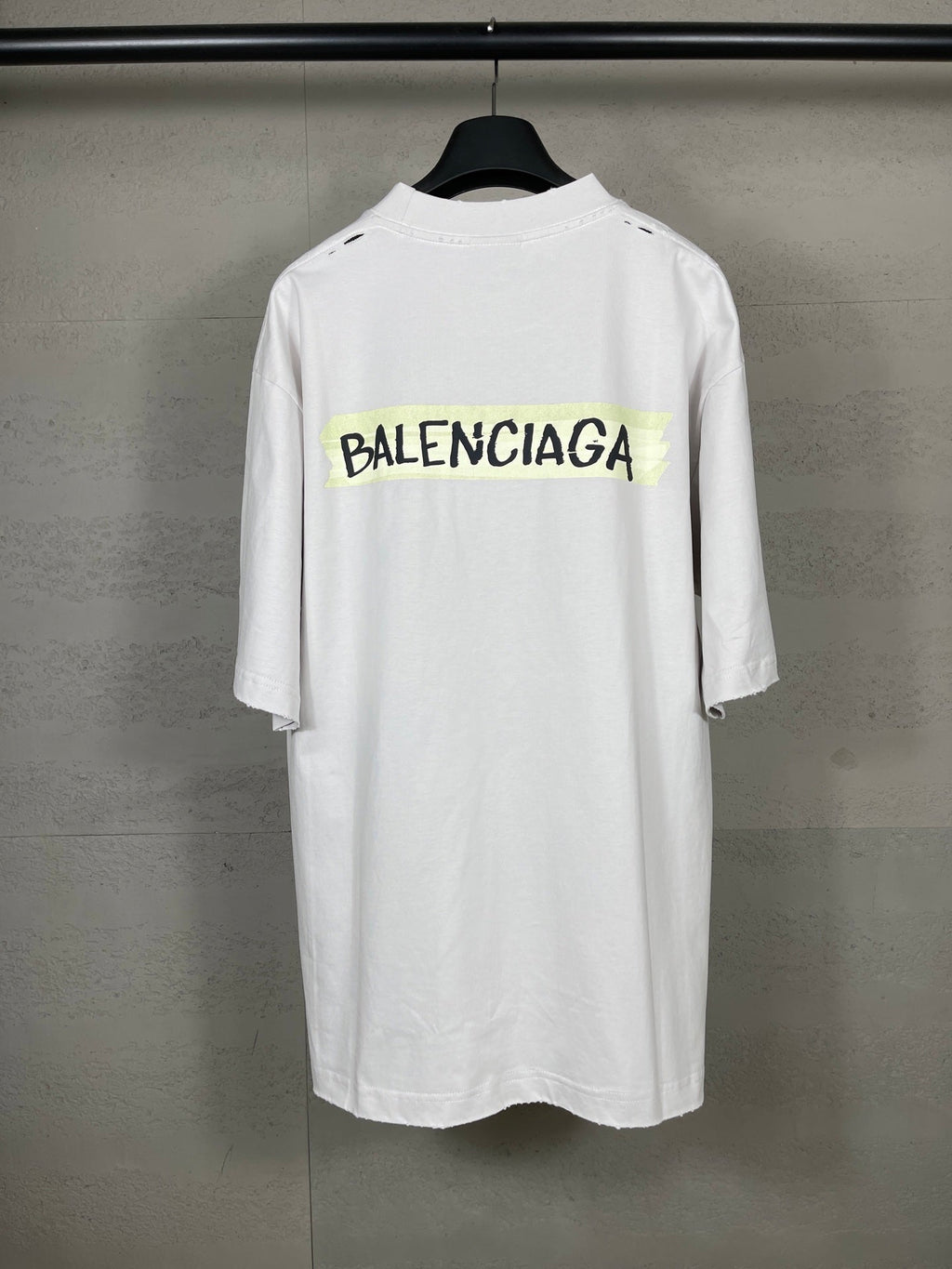 Washed and worn short sleeved T-shirt