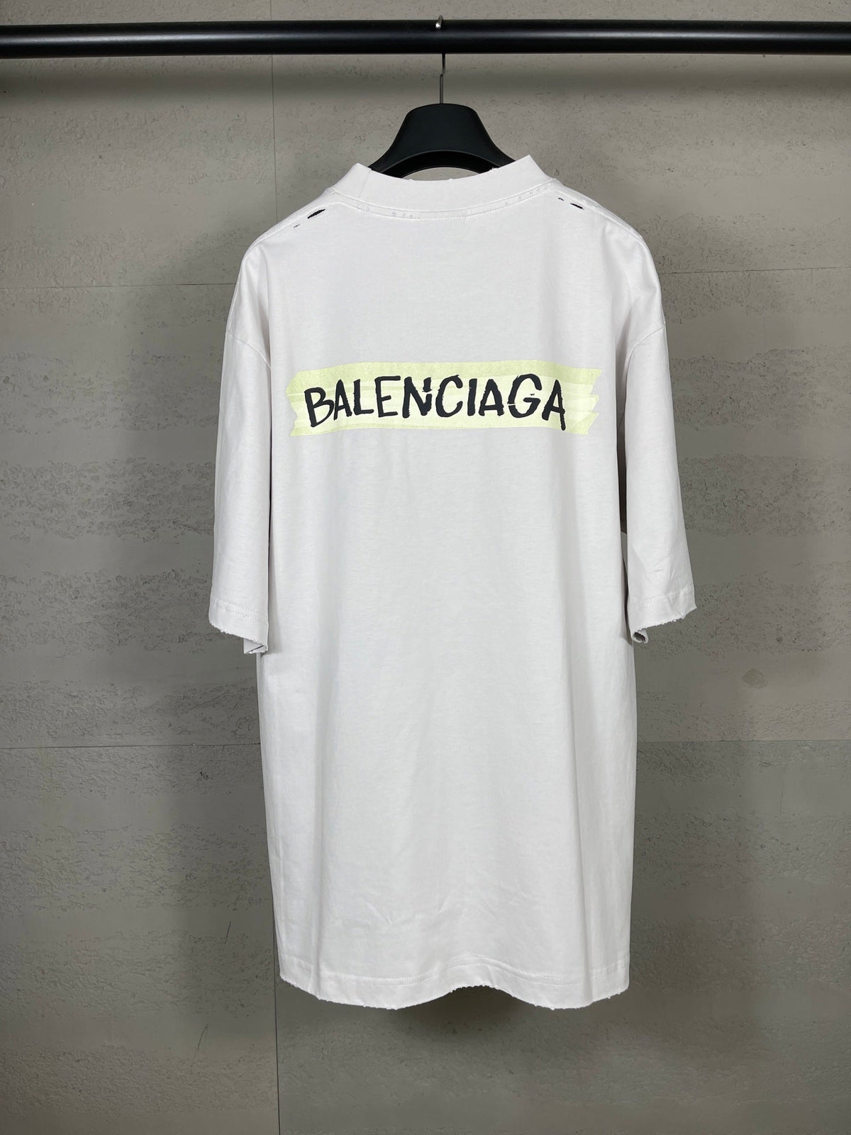 Washed and worn short sleeved T-shirt