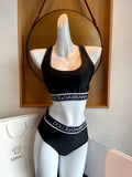 New letter woven swimsuit