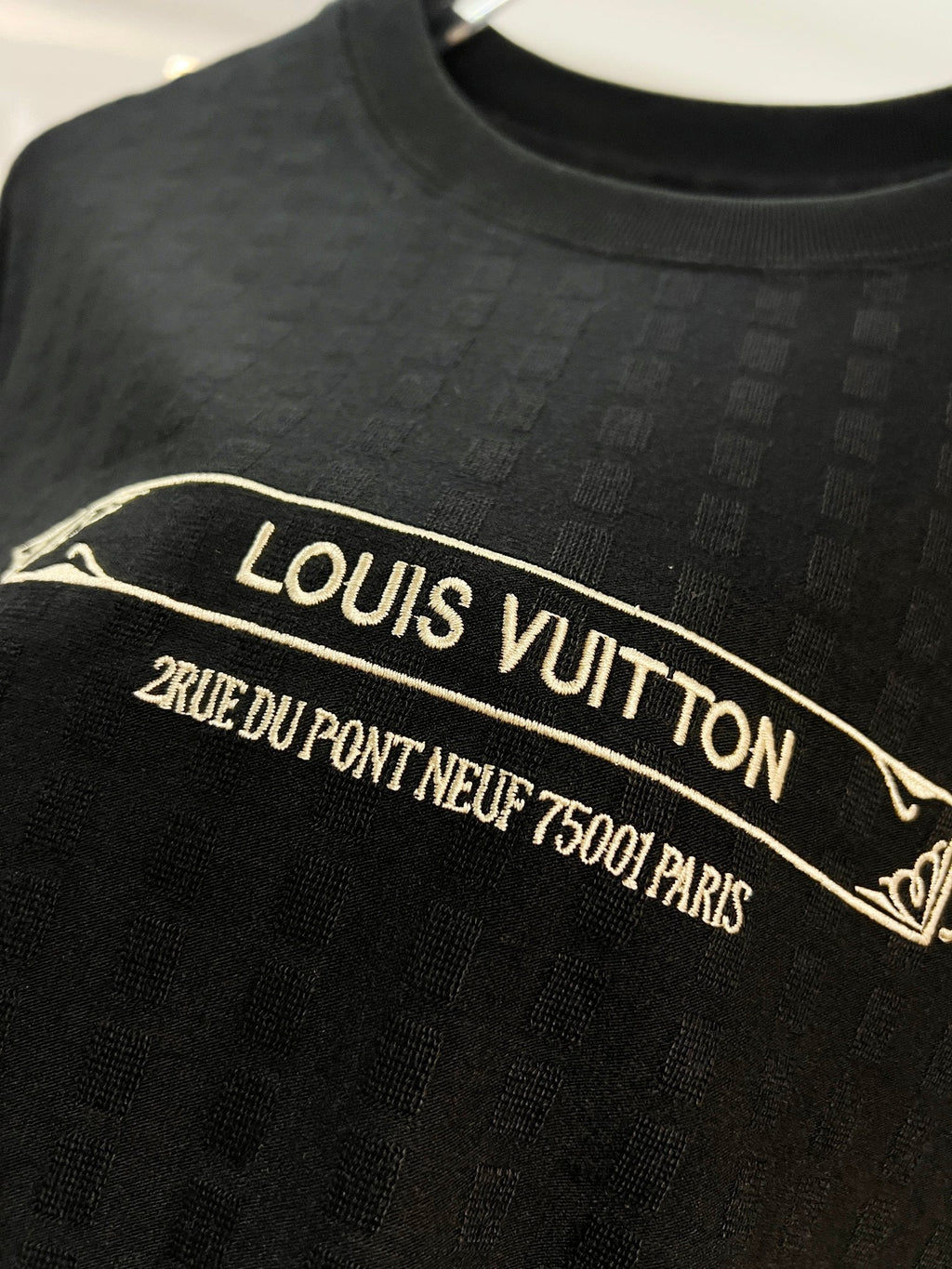 High density gold embroidered T-shirt