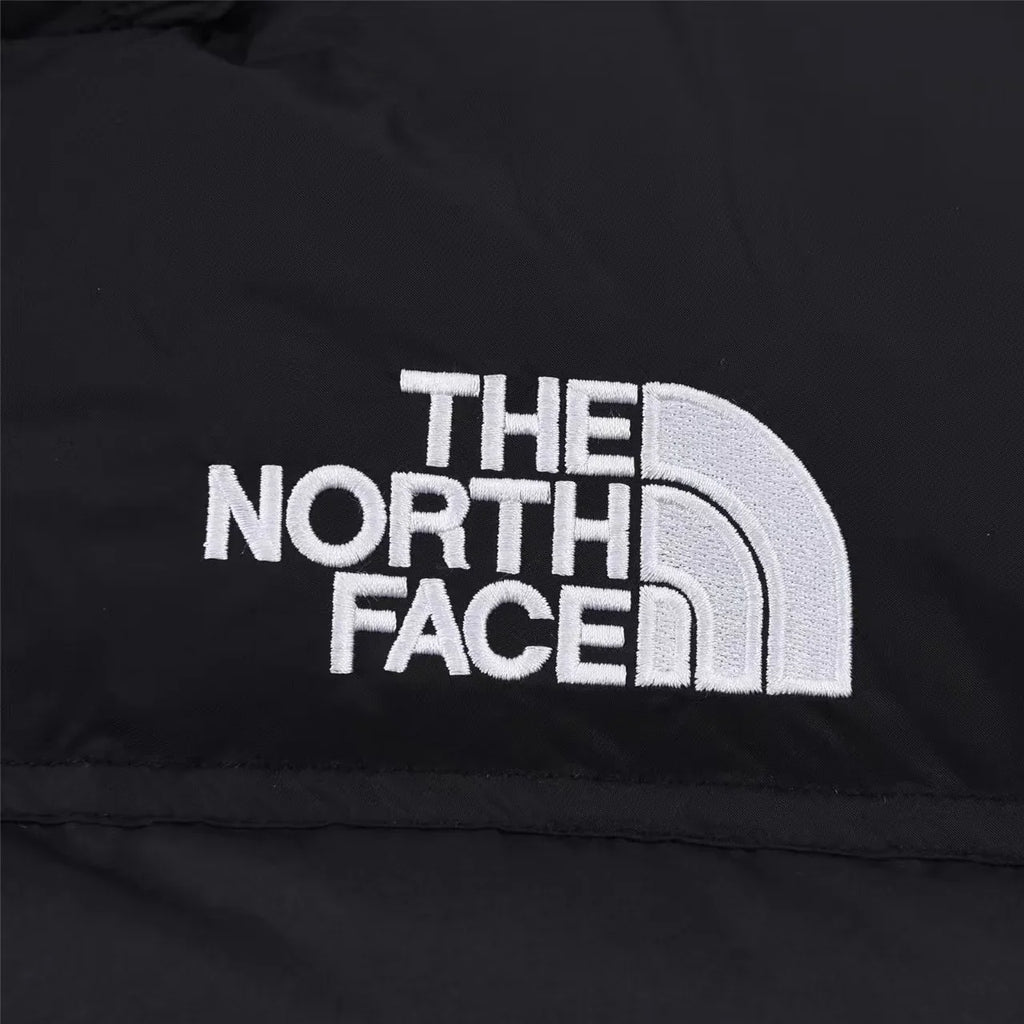 Cloud printed black down jacket