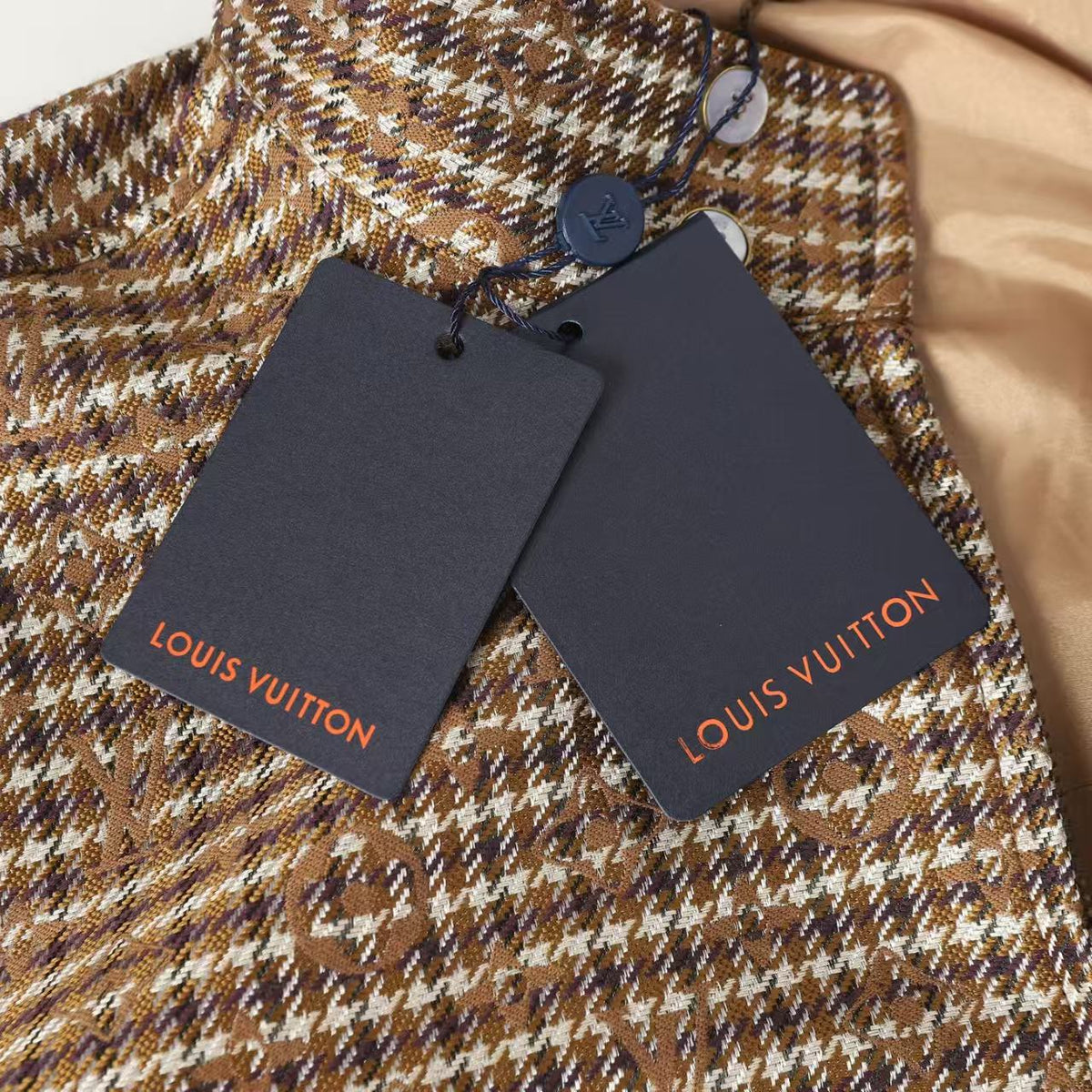 Thousand Bird Grid Old Flower Jacket Coat