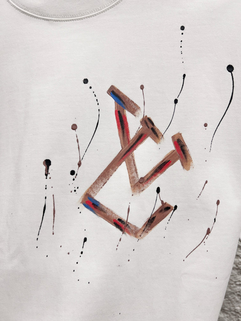 Loose hand drawn T-shirt -5