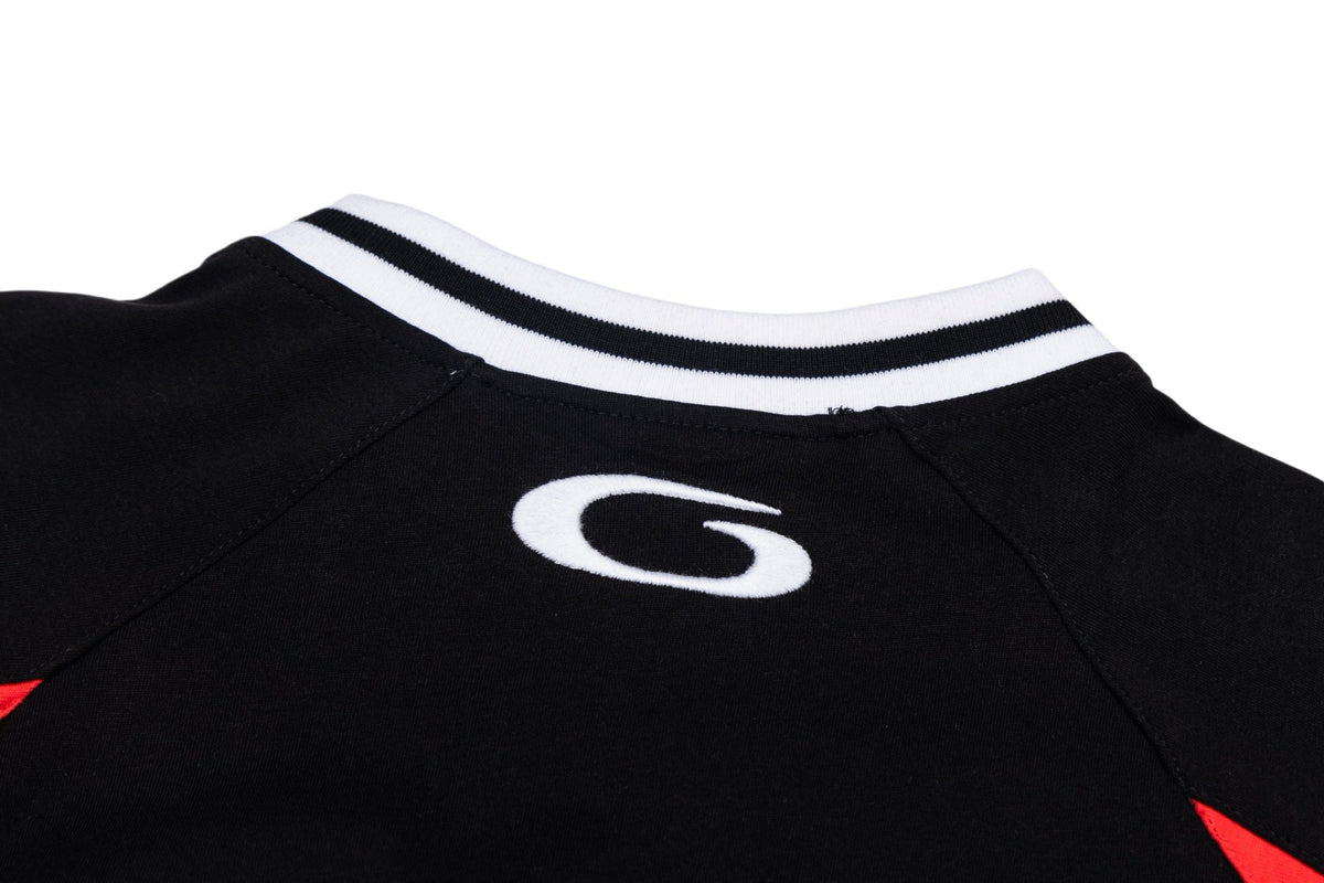 Embroidered contrasting short sleeved T-shirt