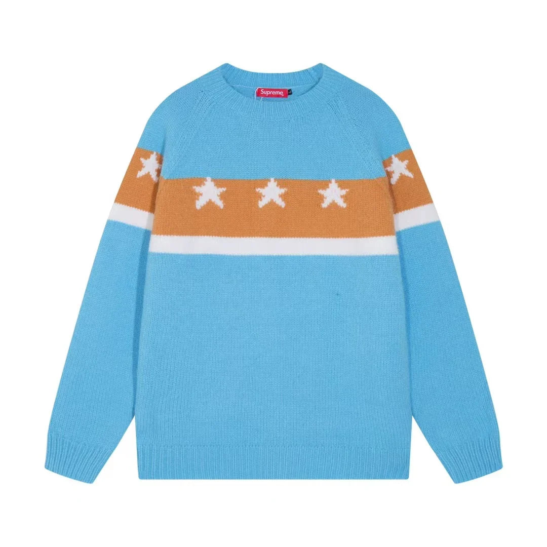 New chest striped jacquard sweater