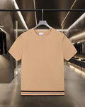 New striped knitted casual short sleeved T-shirt