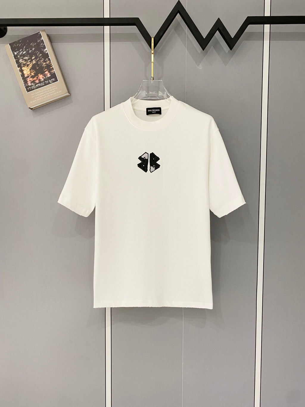 Classic letter printed pure cotton T-shirt -015