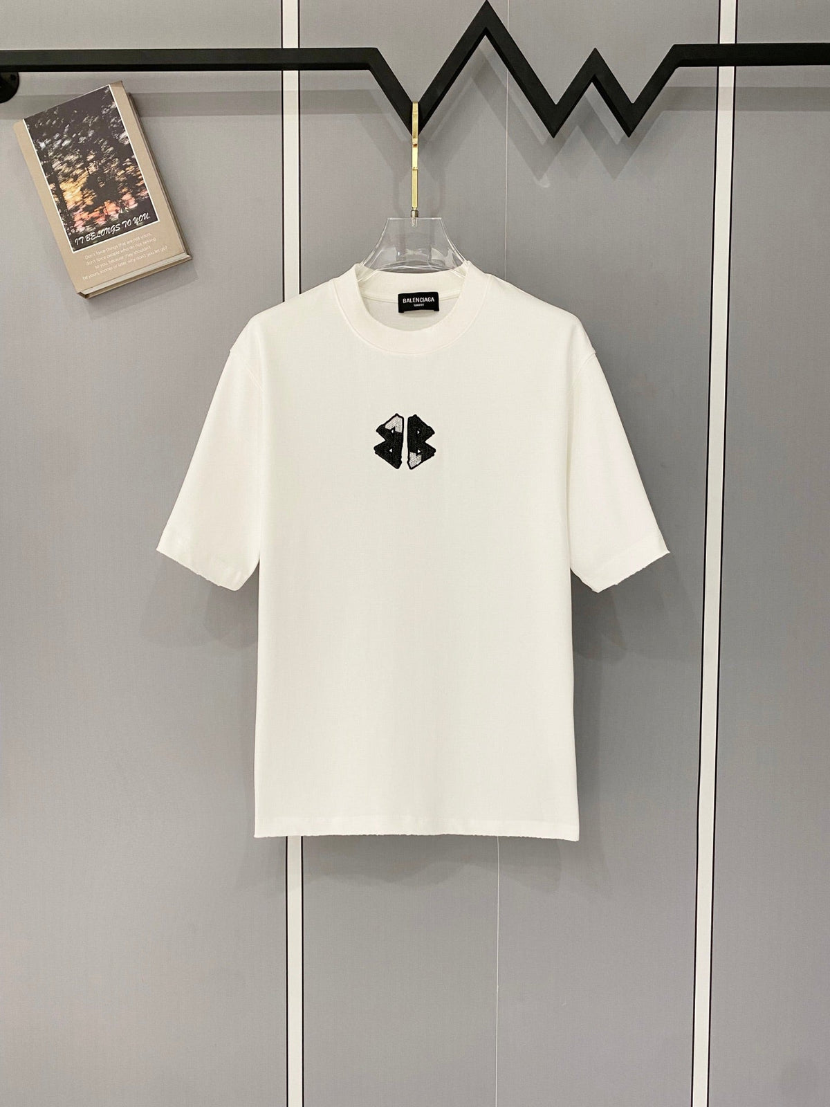 Classic letter printed pure cotton T-shirt -015