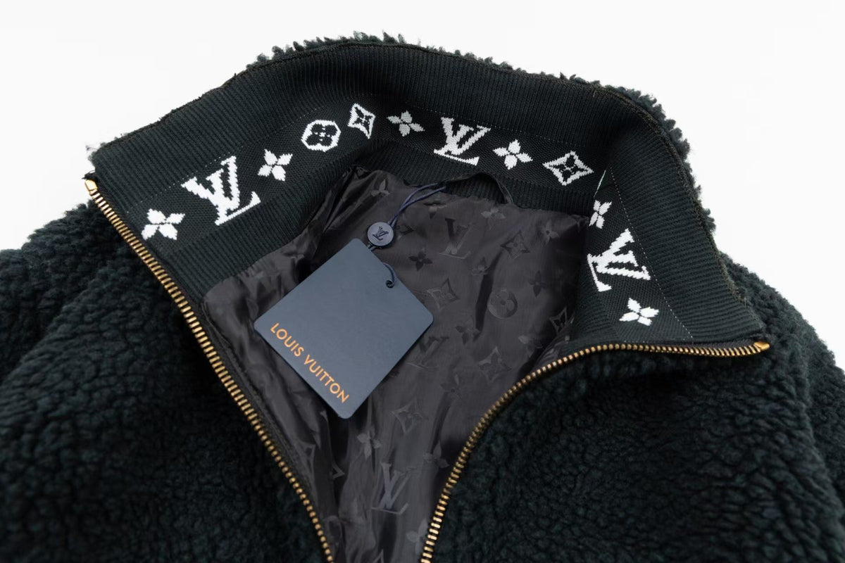 Sheep wool blended suede waistband jacket