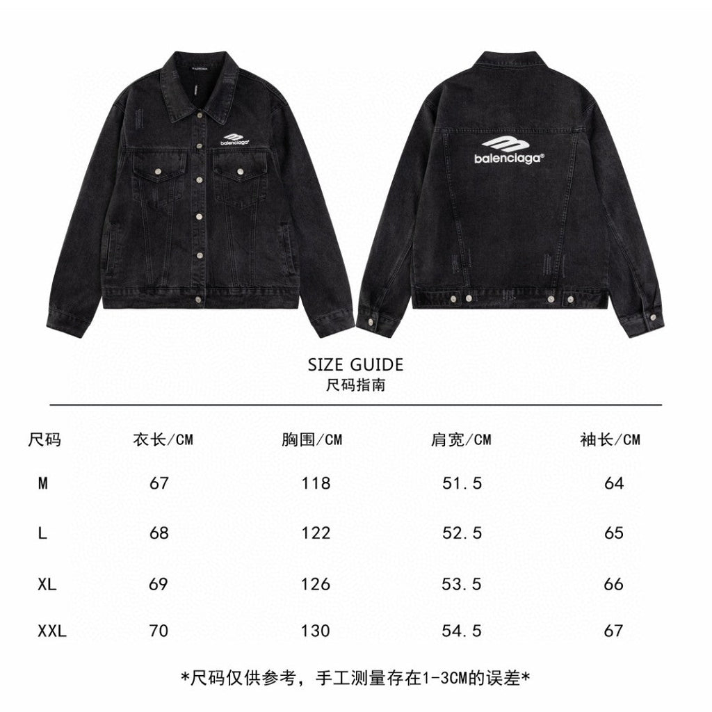 Heavy industry washing and grinding to make old denim jackets