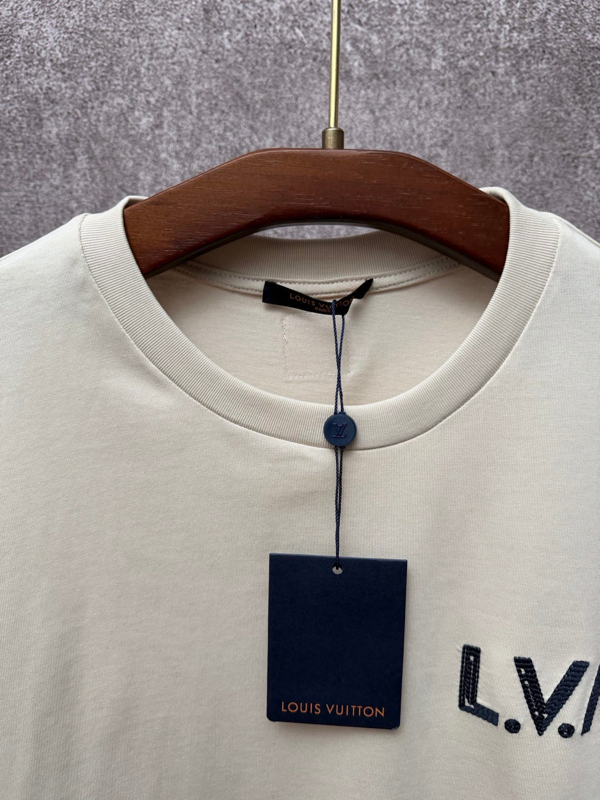 Vintage letter printed round neck short sleeved T-shirt