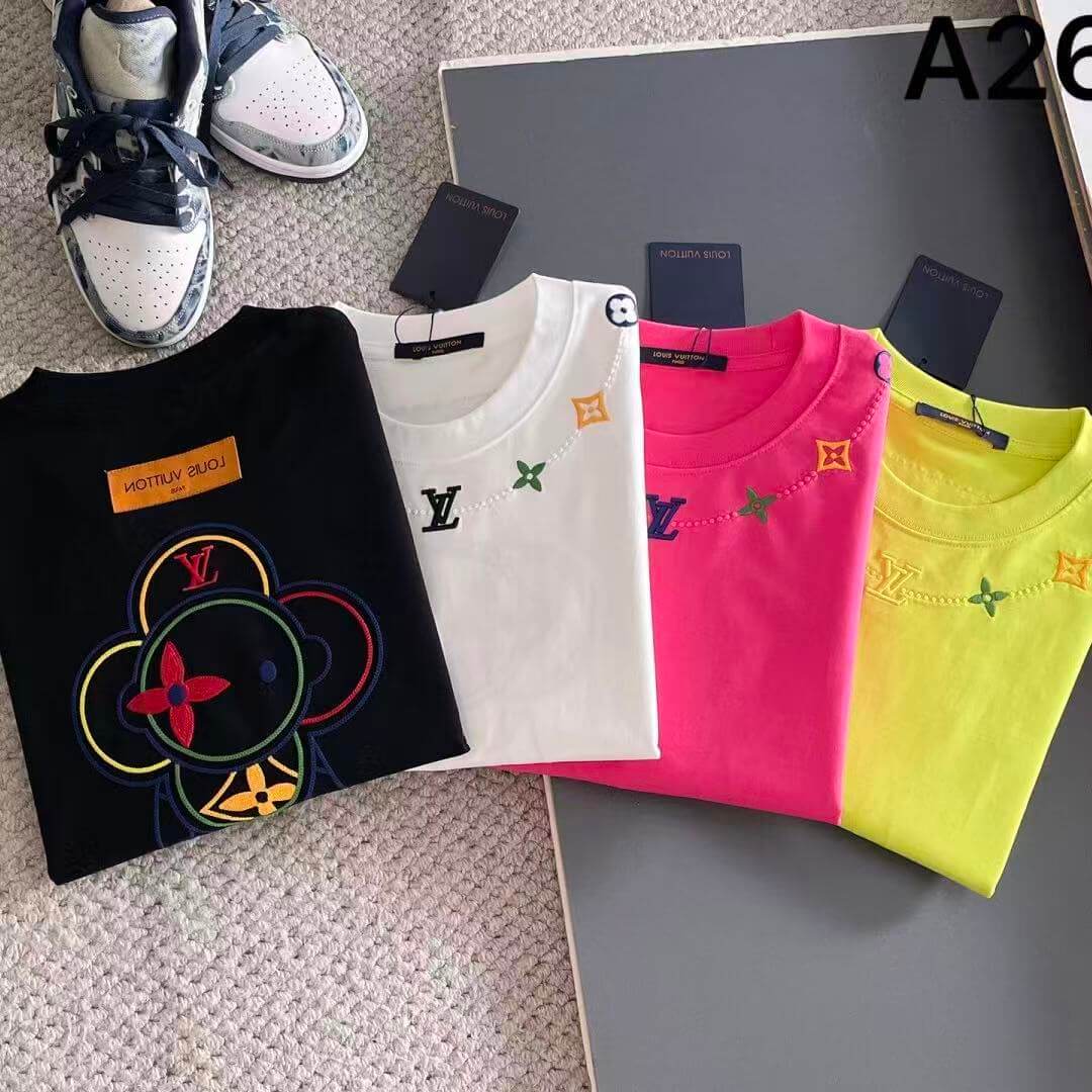 Colorful Floral Embroidery T-Shirt