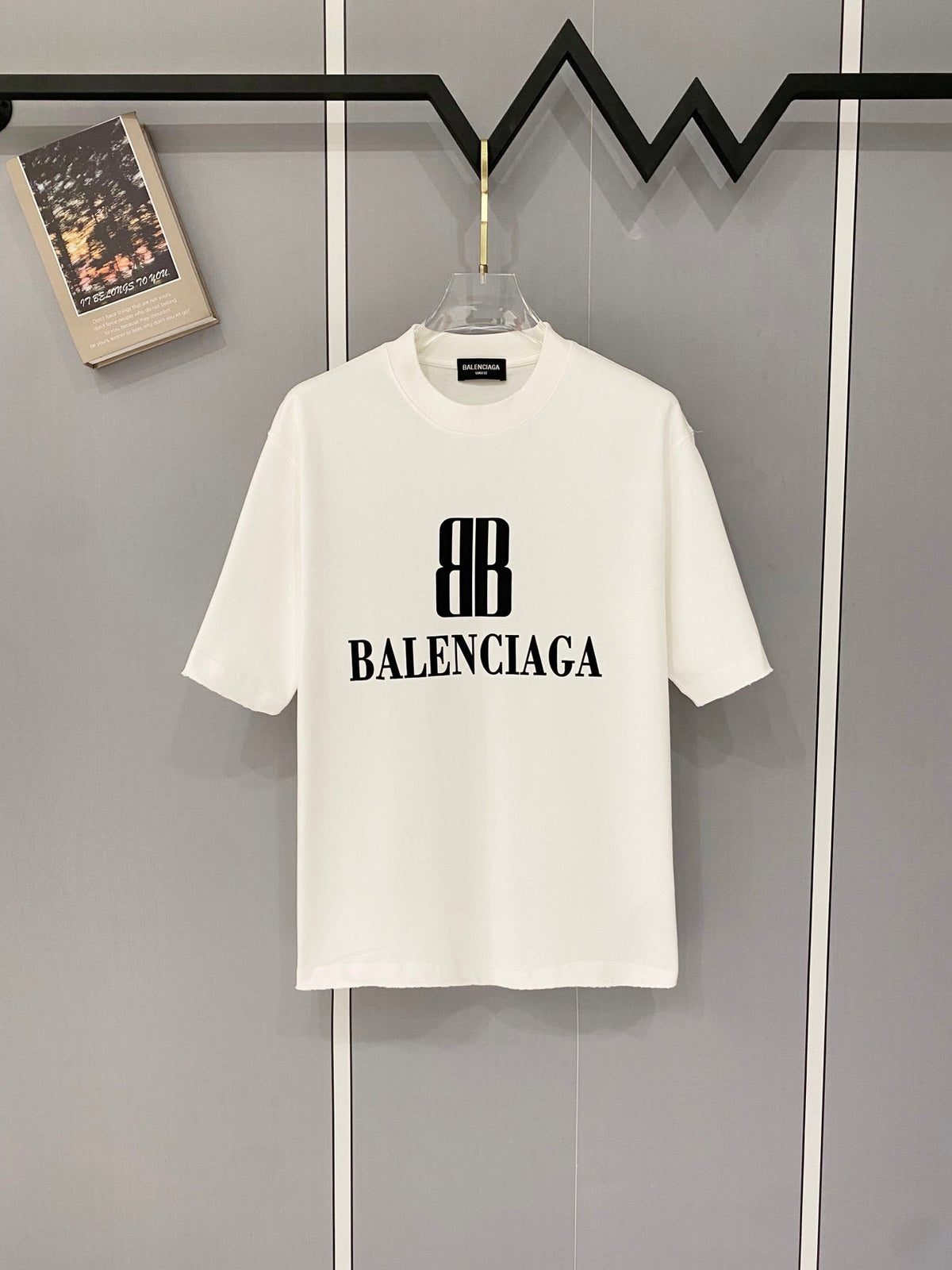 Classic letter printed pure cotton T-shirt -3