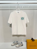 Embroidered letter t-shirt with front and back vines
