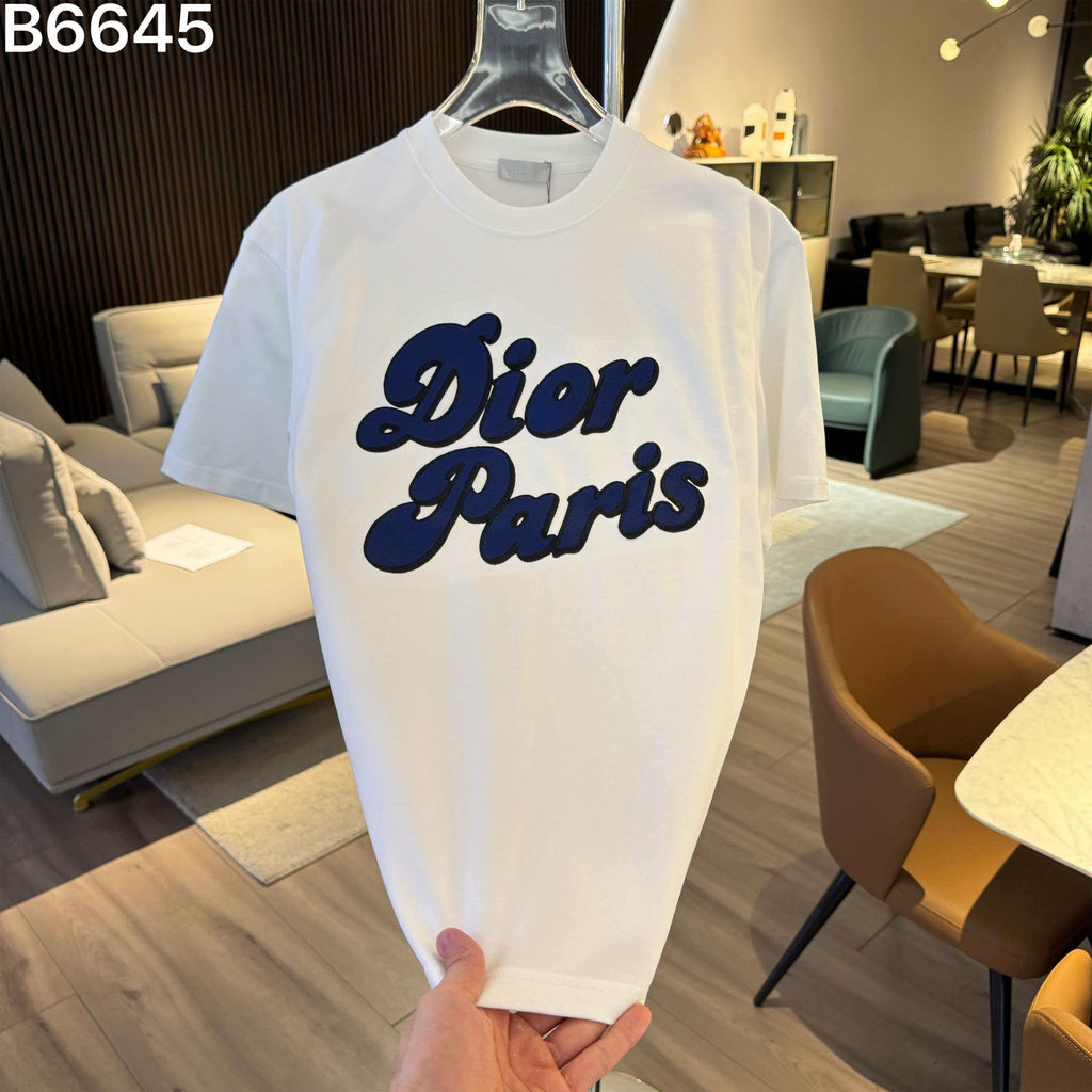 26ss new embroidered letter short sleeved shirt