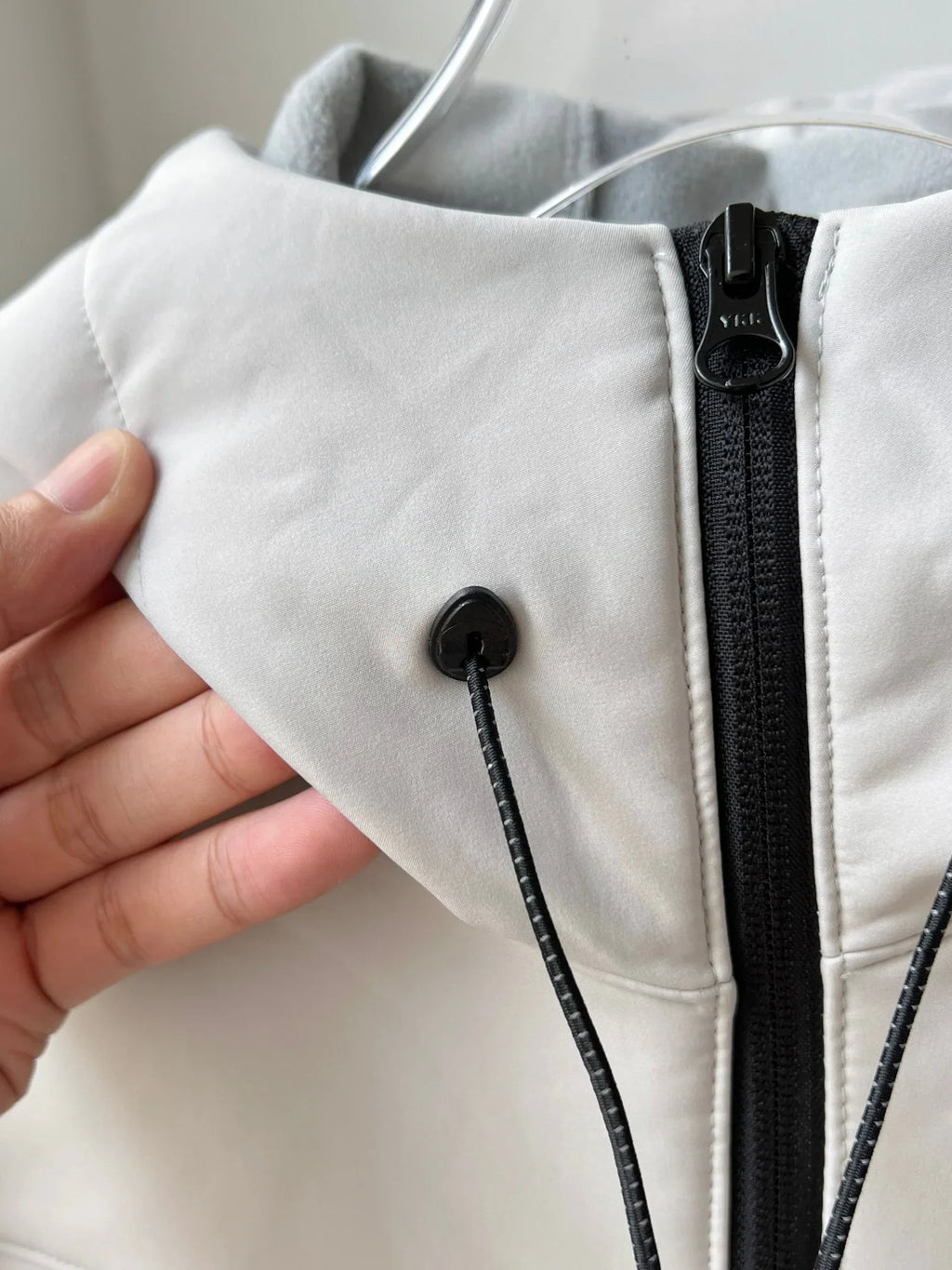 North side jacket, outdoor color blocked soft shell hooded fleece jacket