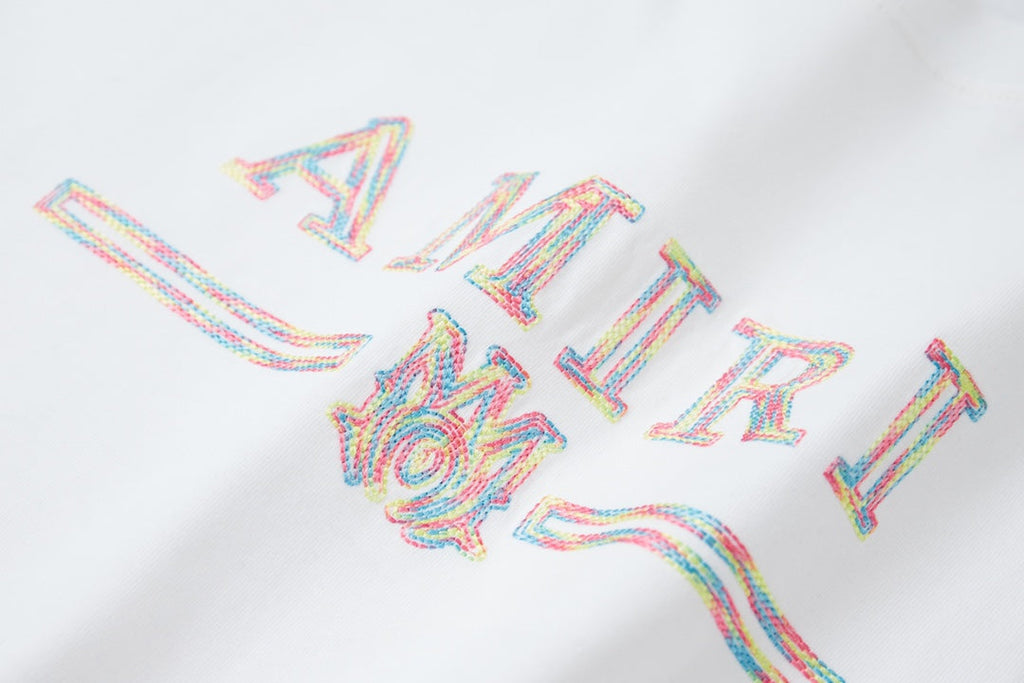 Early Spring New Embroidered Letter T-shirt