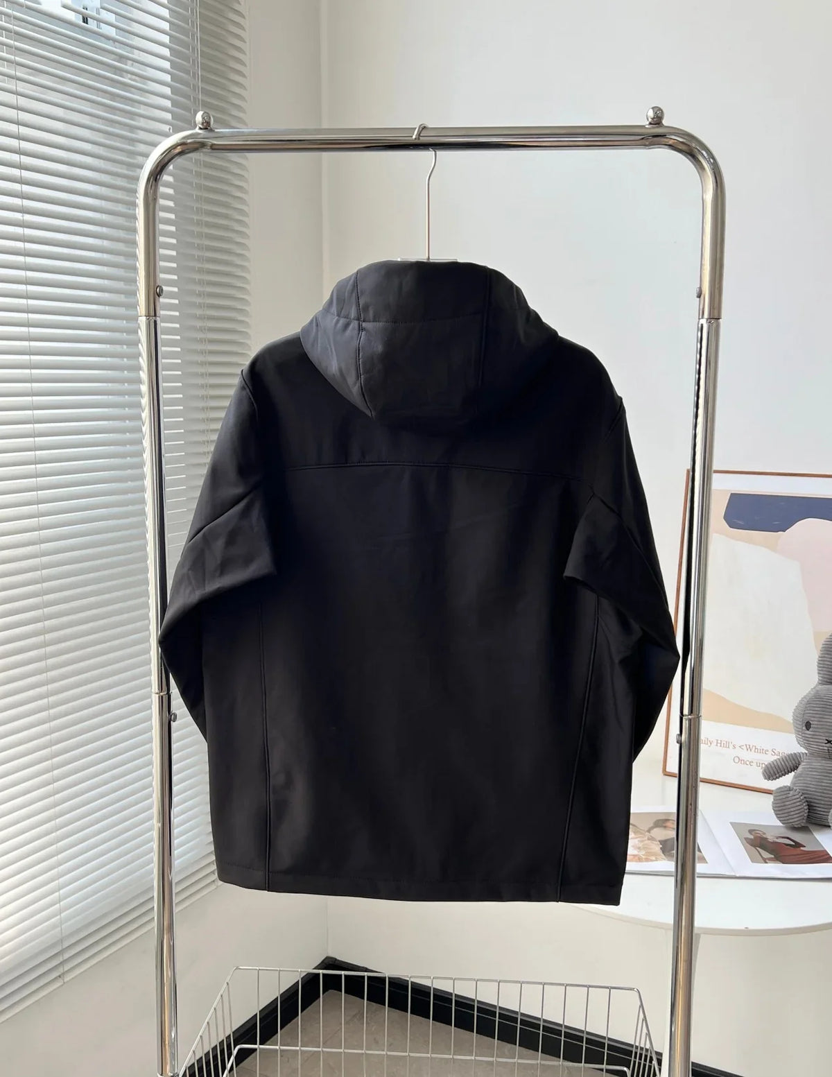 North side jacket, outdoor color blocked soft shell hooded fleece jacket