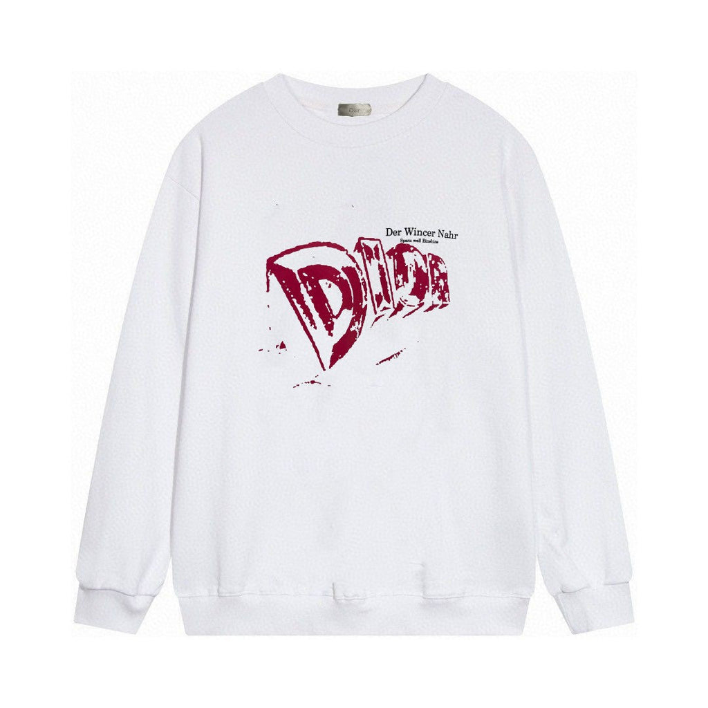 New printed letter couple style round neck pullover sports and leisure printed hoodie