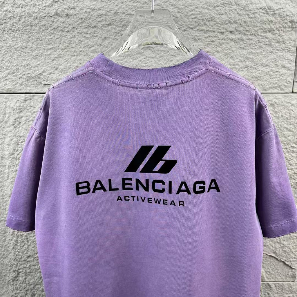 New letter flocking T-shirt