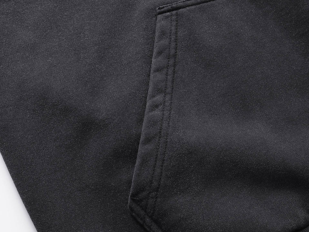 Two tone fuzzy printed washed water used hooded sweatshirt