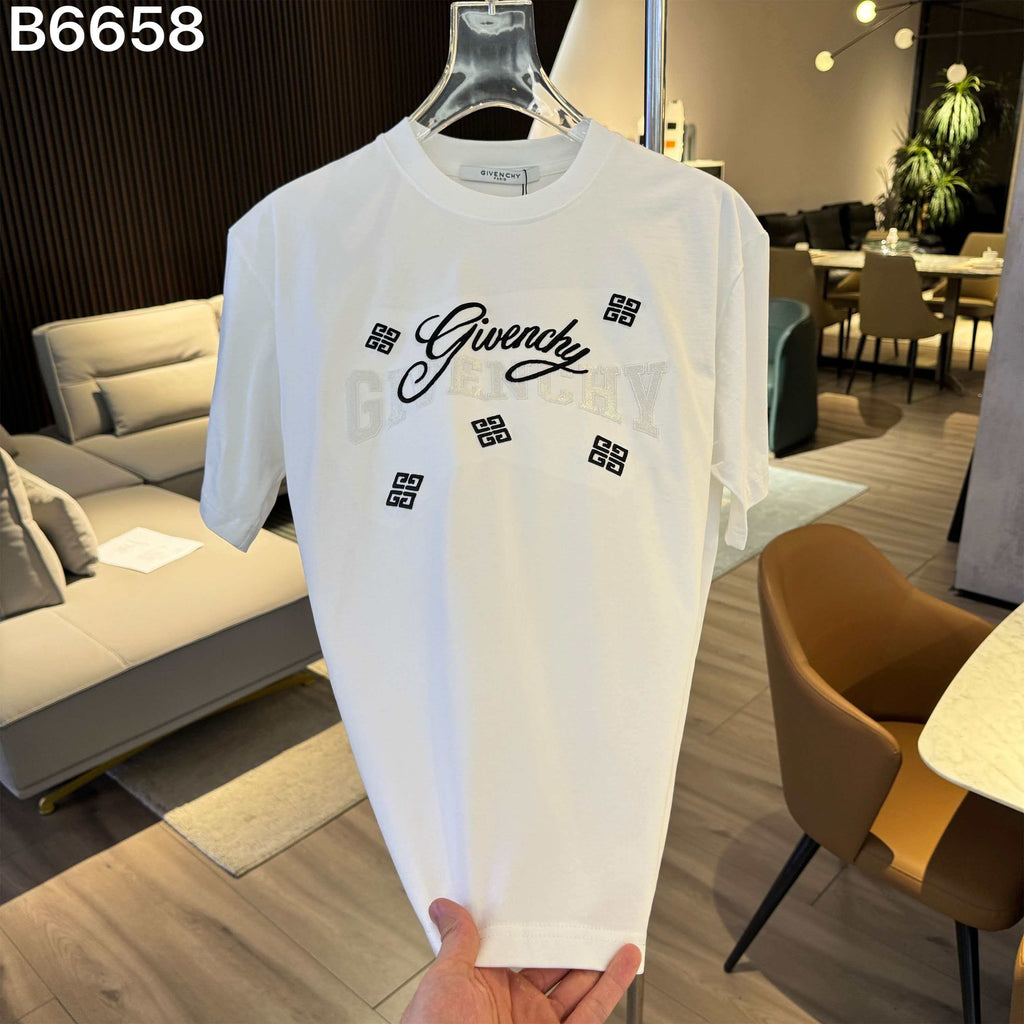 New embroidered letter short sleeved shirt