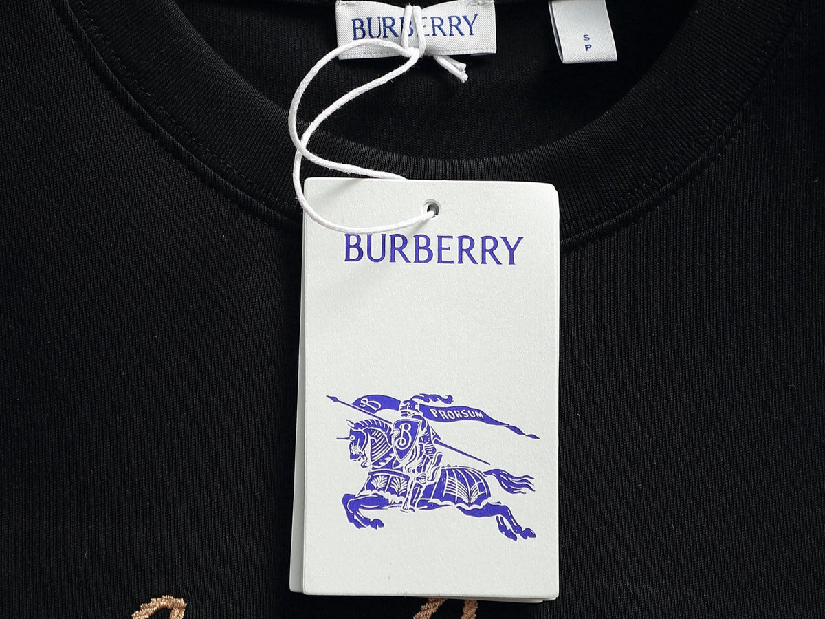 Classic Embroidered Round Neck T-shirt with Back