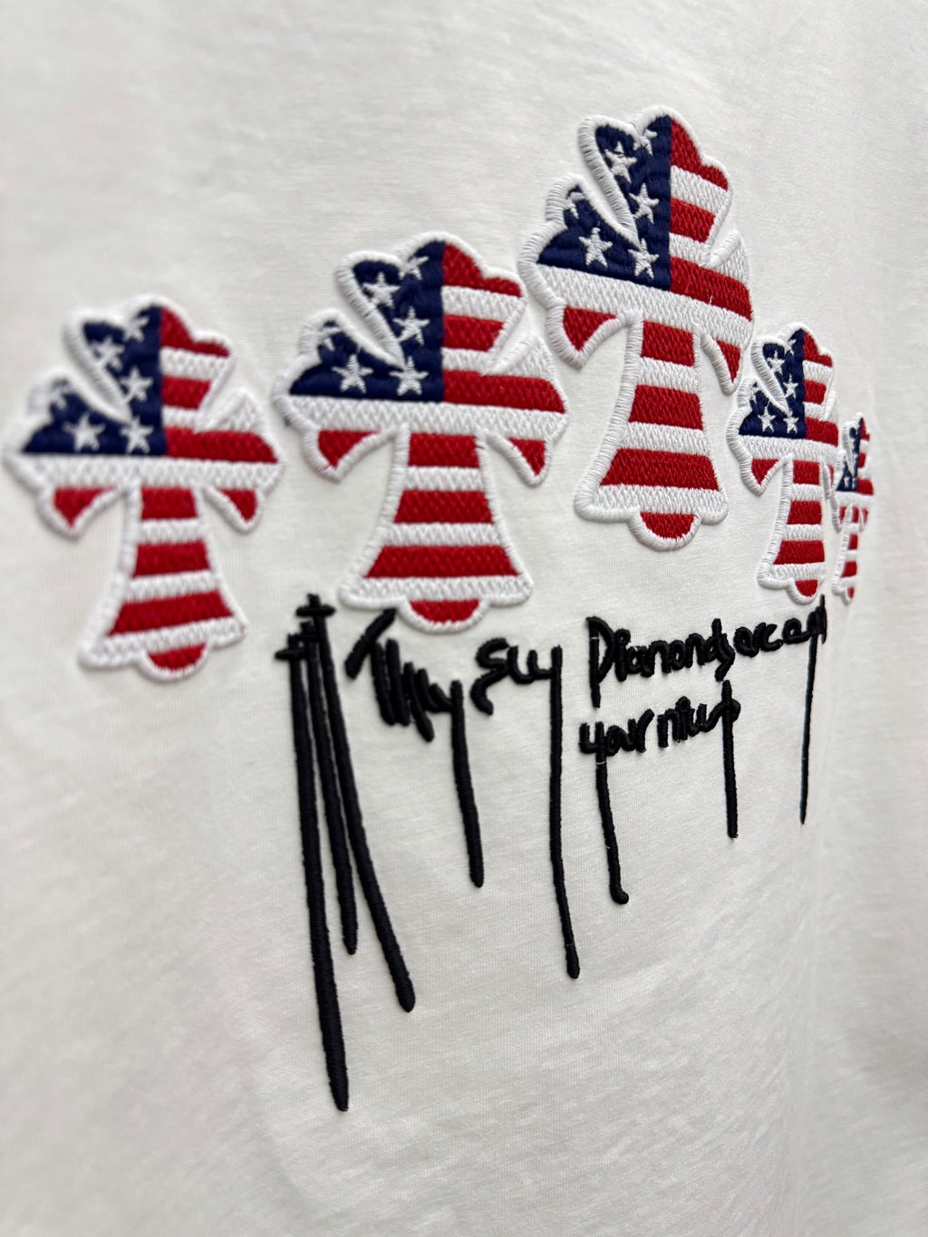 3D Hollow Embroidered Short Sleeve