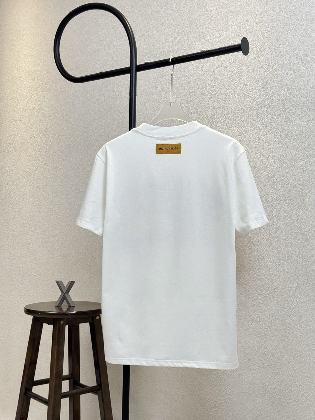Flame Crack Logo Graffiti Letter Round Neck Short Sleeve
