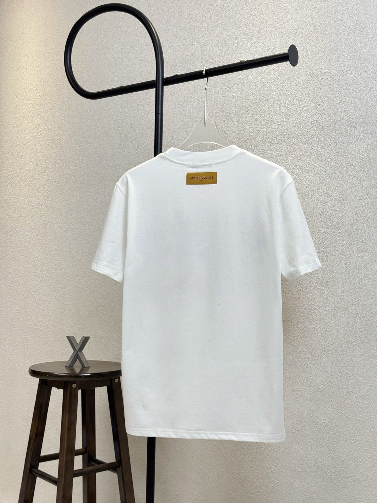 Flame Crack Logo Graffiti Letter Round Neck Short Sleeve