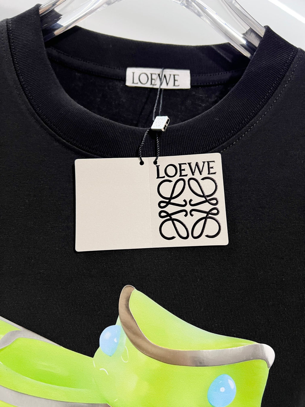 Jelly offset letter round neck T-shirt