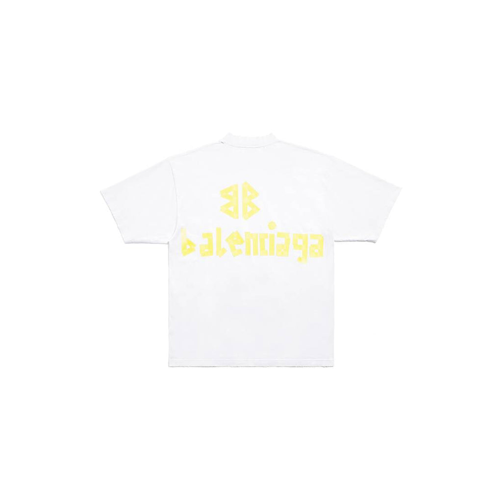 Yellow Letter Print T Shirt