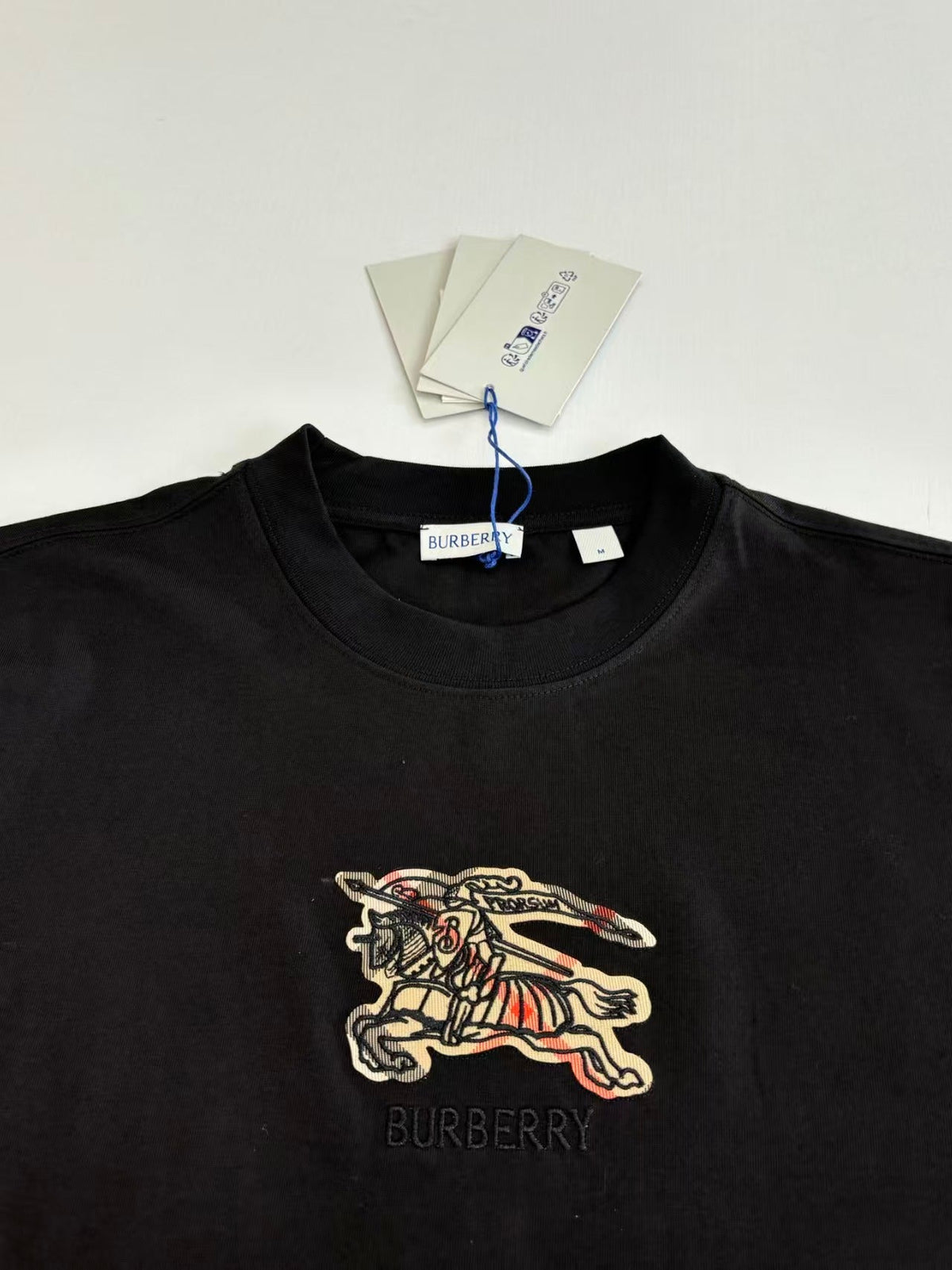 Plaid embroidered short sleeved T-shirt