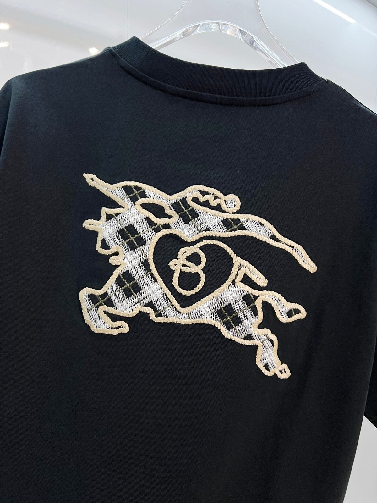 Front hemp rope embroidered letter logo short sleeved shirt