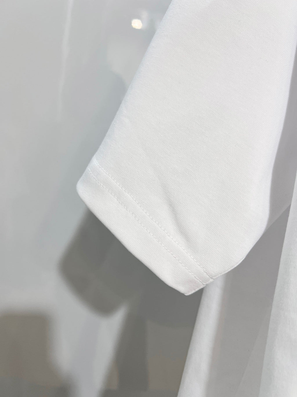 New slogan embroidered logo short sleeved shirt