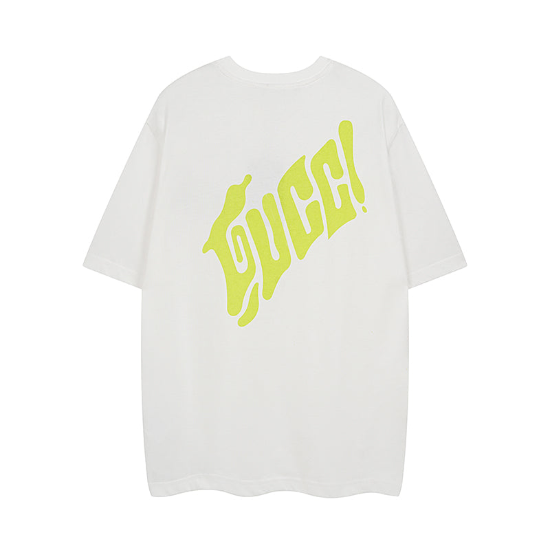 Badge print new logo round neck short sleeved shirt