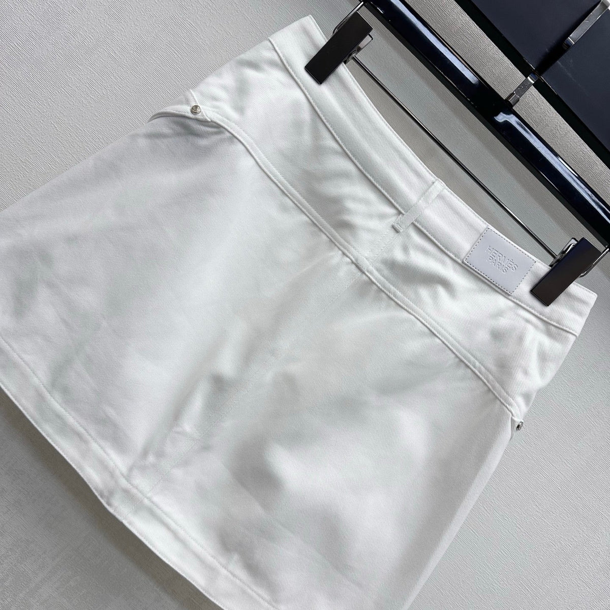 Hermès/26 New Denim Skirt
