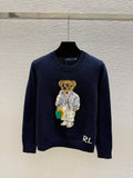 Ralph Lauren / 26 New Bear Embroidered Crew Neck Knit Sweater