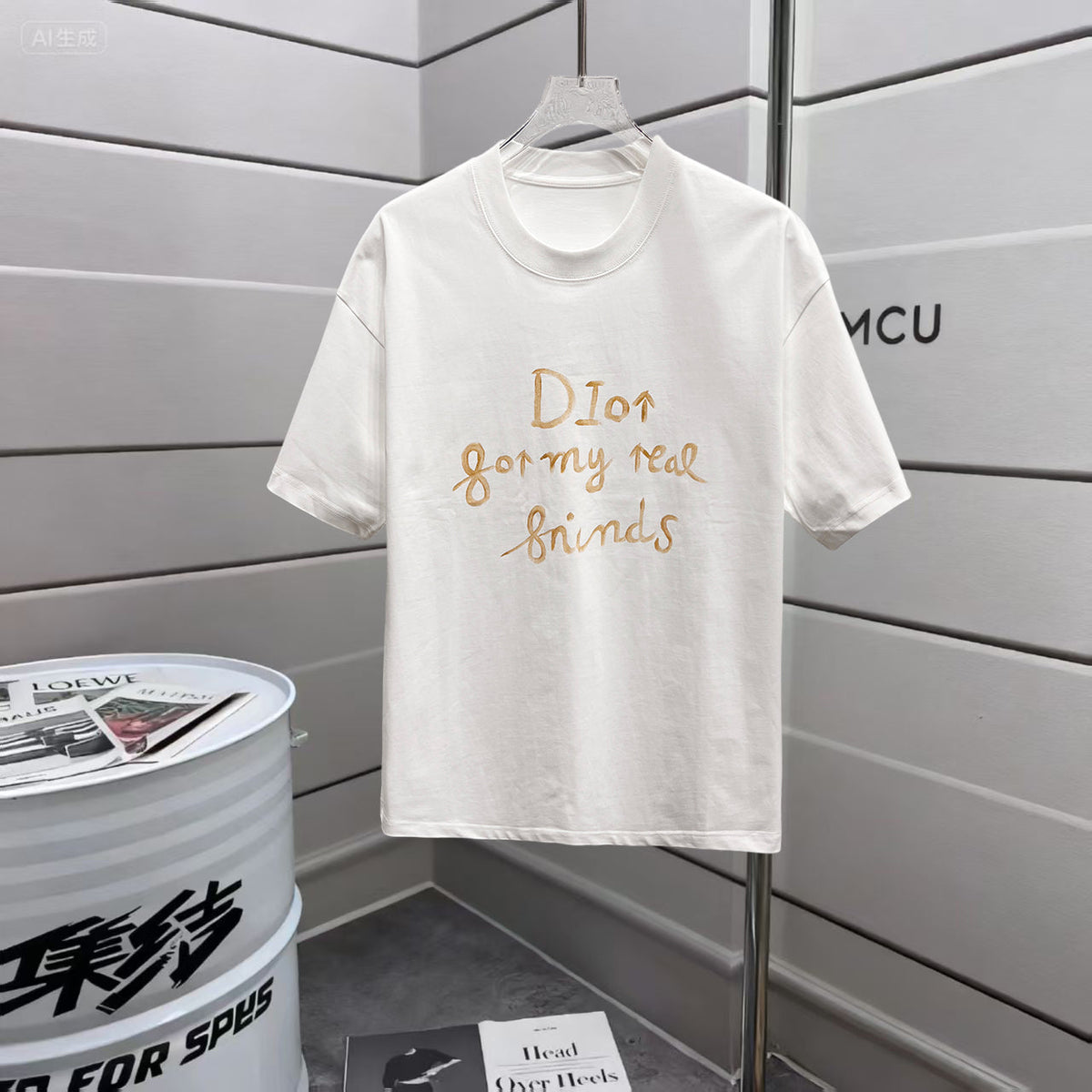Loose hand drawn T-shirt -3