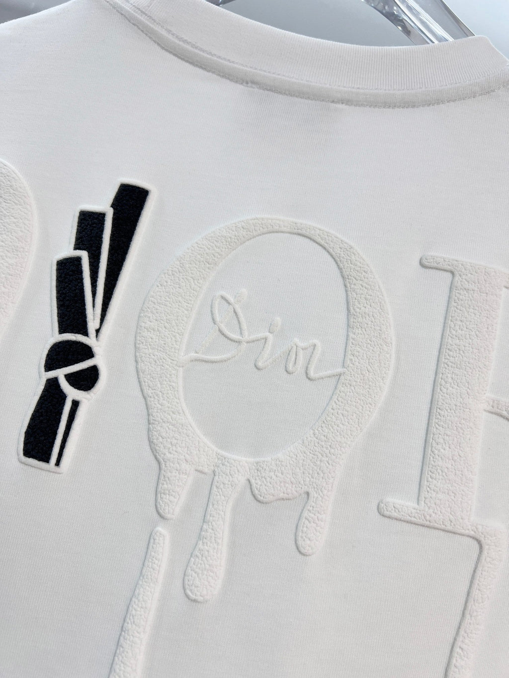 New snow velvet embroidered logo short sleeved shirt