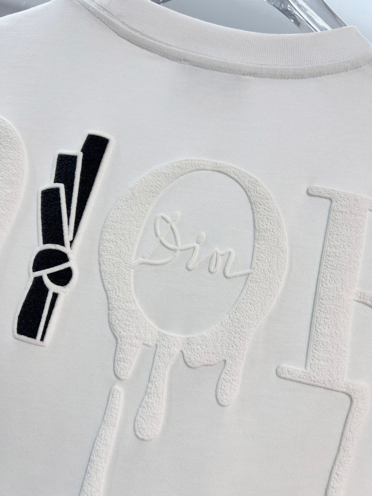 New snow velvet embroidered logo short sleeved shirt