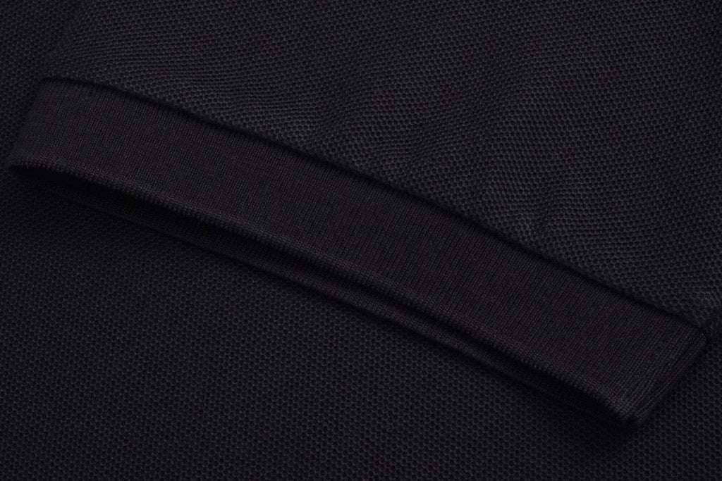 Jacquard Letter Polo Short Sleeve at Neck