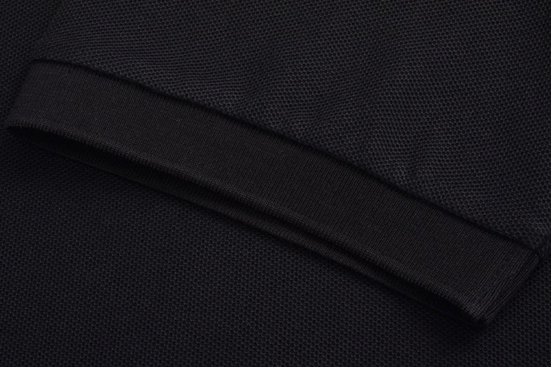 Jacquard Letter Polo Short Sleeve at Neck