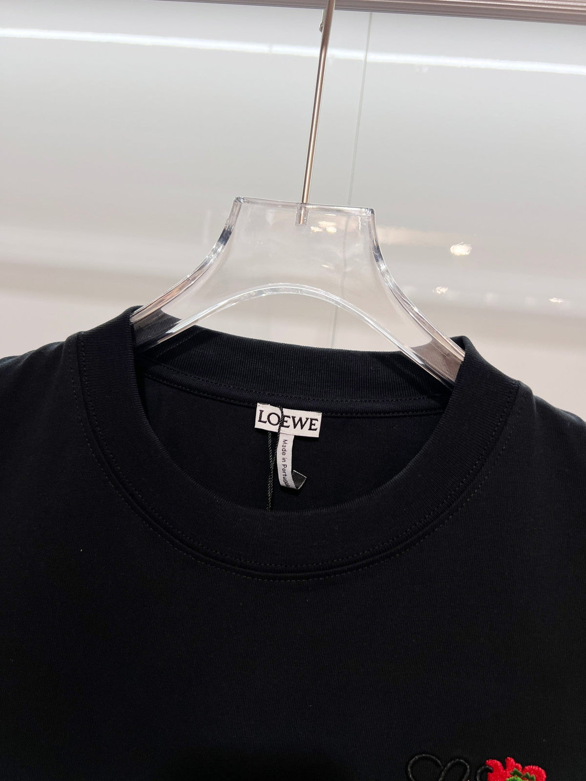 New Embroidered Rose Letter Short Sleeve