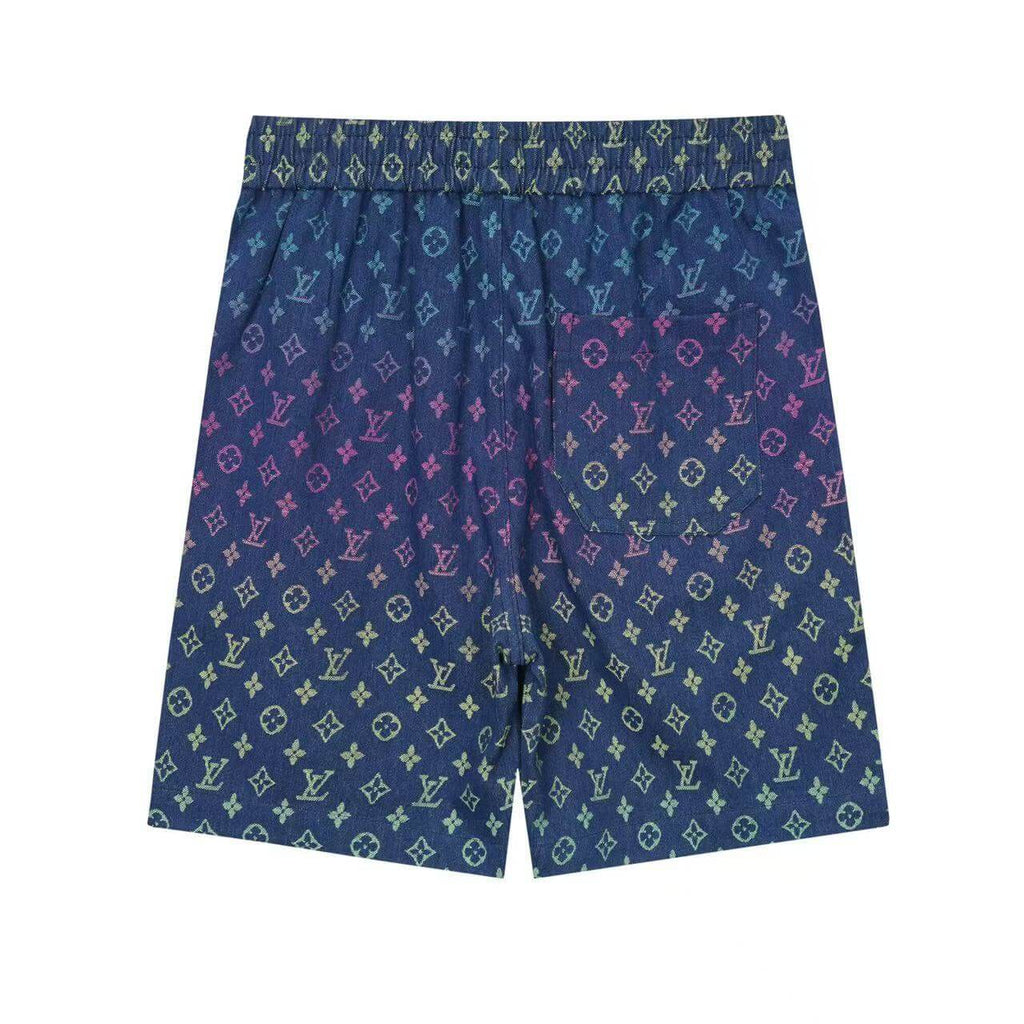 Gradient Denim Shorts