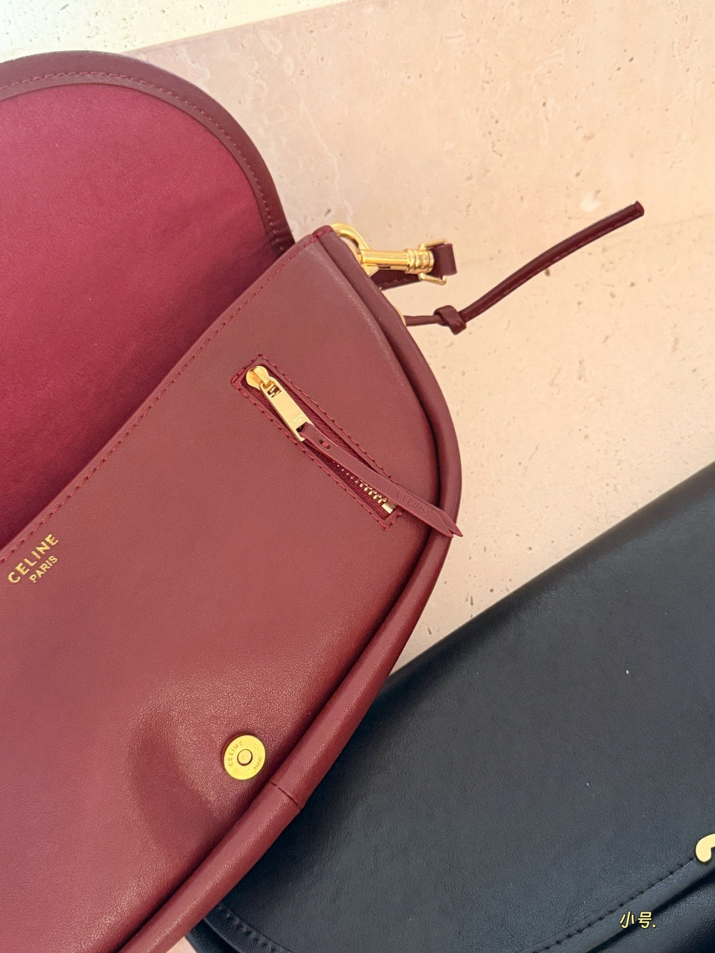 Horizontal Half Half Moon Bag Saddle Bag
